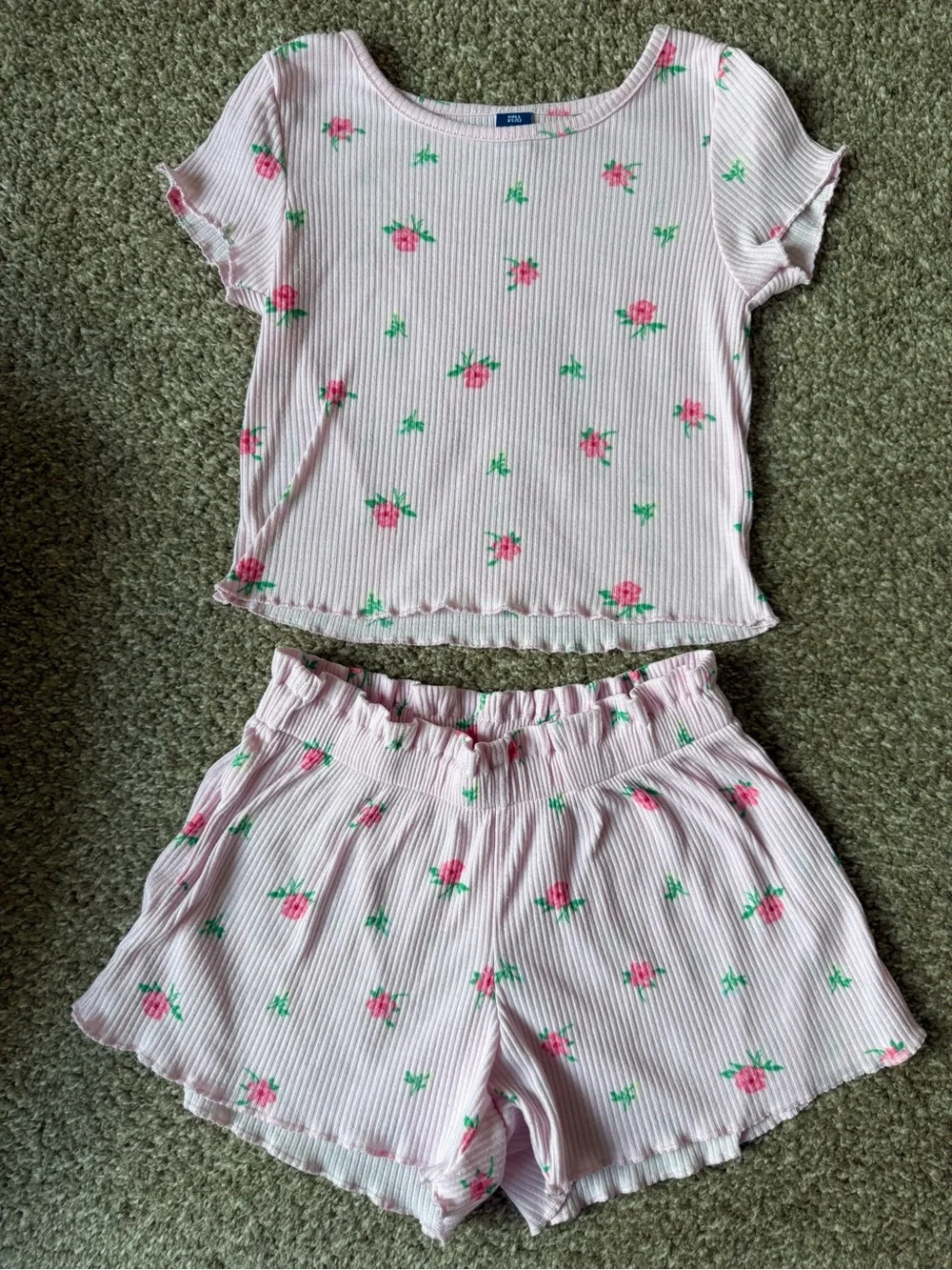 Kids Ribbed Short and Tee Set